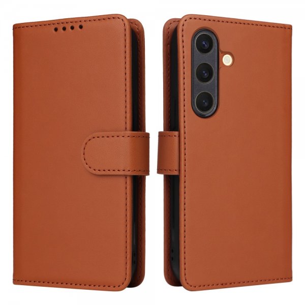 Betopnice Samsung Galaxy S25 Etui Avtagbart Deksel 005 Brun