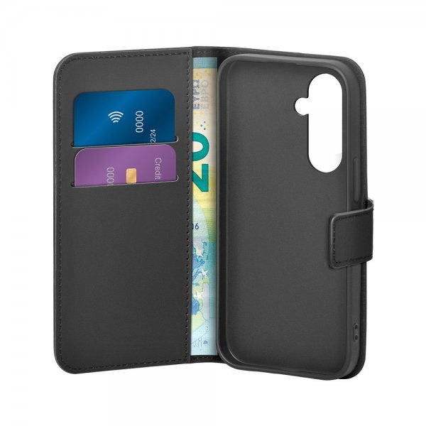 Puro Samsung Galaxy S25 Etui Wallet Stand Svart