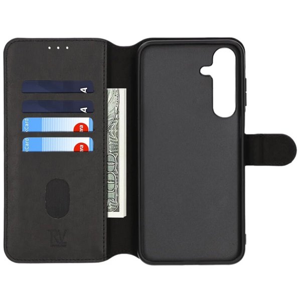 Rvelon Samsung Galaxy S25 Etui Detachable Wallet Case Svart