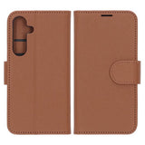 Samsung Galaxy S25 Etui med Kortlomme stativfunksjon Brun