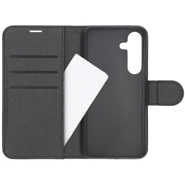 Samsung Galaxy S25 Etui med Kortlomme stativfunksjon Svart