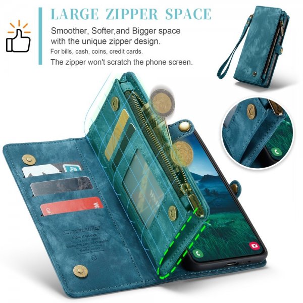CaseMe Samsung Galaxy S25 Plus Etui 008 Series Avtakbart Deksel Blå