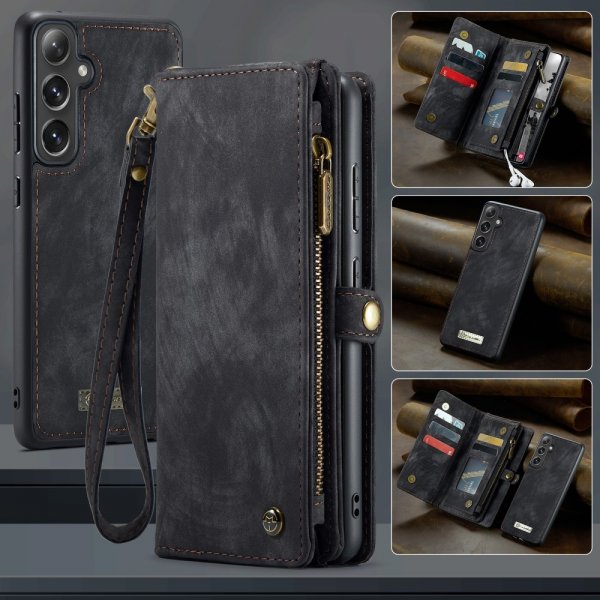 CaseMe Samsung Galaxy S25 Plus Etui 008 Series Avtakbart Deksel Svart