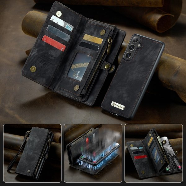 CaseMe Samsung Galaxy S25 Plus Etui 008 Series Avtakbart Deksel Svart