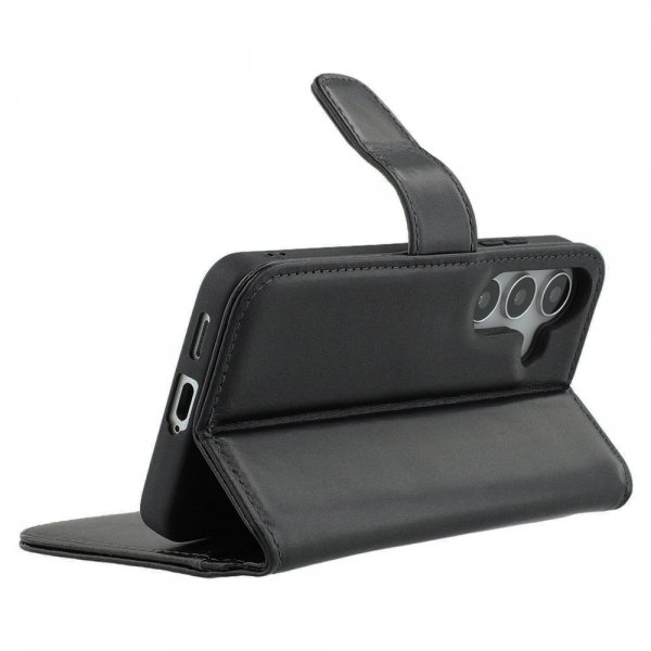 Nordic Covers Samsung Galaxy S24 Plus/Galaxy S25 Plus Etui Essential Leather Raven Black