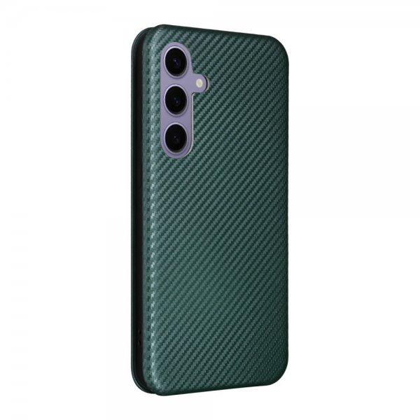 Samsung Galaxy S25 Plus Etui Karbonfibertekstur Grønn