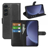 Samsung Galaxy S25 Plus Etui Litchi Svart