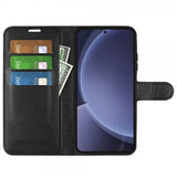 Samsung Galaxy S25 Plus Etui Litchi Svart