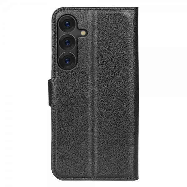 Samsung Galaxy S25 Plus Etui Litchi Svart