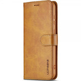 Lc.Imeeke Samsung Galaxy S25 Plus Etui med Kortlomme stativfunksjon Lysebrun
