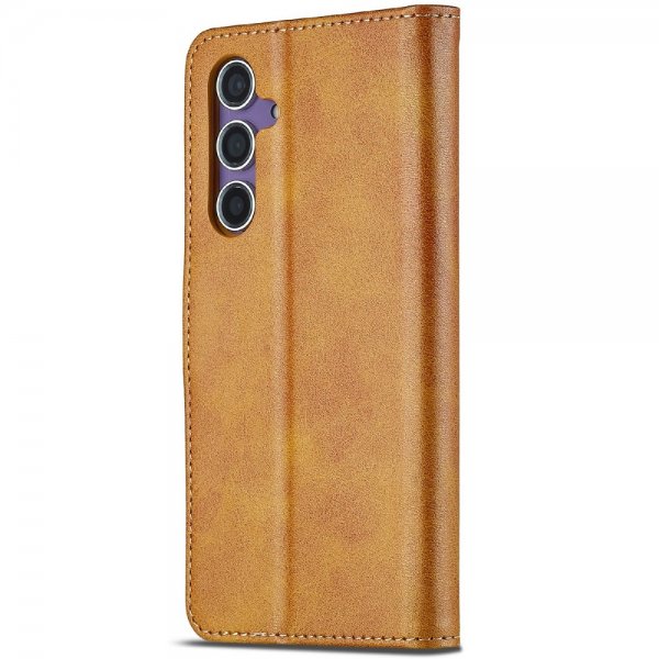 Lc.Imeeke Samsung Galaxy S25 Plus Etui med Kortlomme stativfunksjon Lysebrun