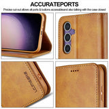 Lc.Imeeke Samsung Galaxy S25 Plus Etui med Kortlomme stativfunksjon Lysebrun