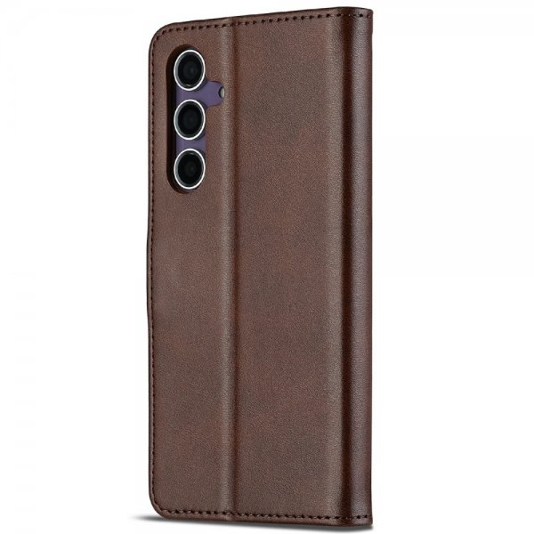 Lc.Imeeke Samsung Galaxy S25 Plus Etui med Kortlomme stativfunksjon Mørkebrun