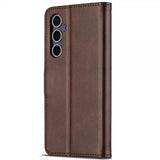 Lc.Imeeke Samsung Galaxy S25 Plus Etui med Kortlomme stativfunksjon Mørkebrun