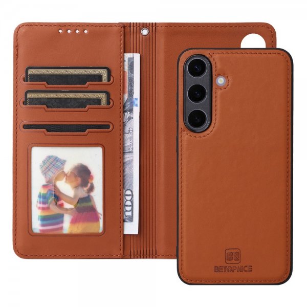 Betopnice Samsung Galaxy S25 Plus Etui Avtagbart Deksel 005 Brun