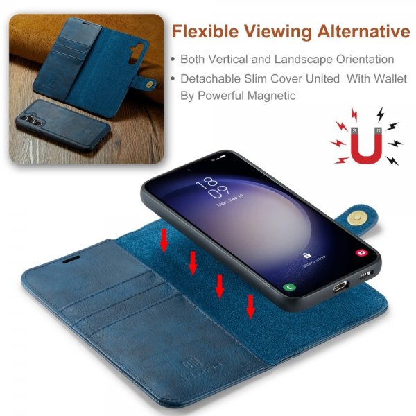 Dg.Ming Samsung Galaxy S25 Plus Etui Avtagbart Deksel Blå