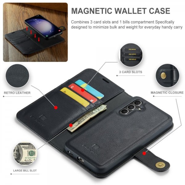 Dg.Ming Samsung Galaxy S25 Plus Etui Avtagbart Deksel Svart