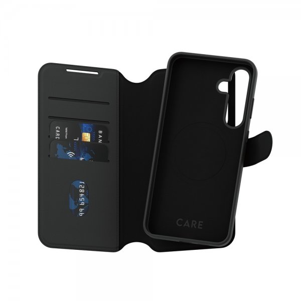 CARE by PanzerGlass Samsung Galaxy S25 Plus Etui Tango Two-in-One Wallet MagSafe Svart