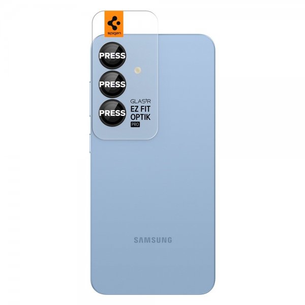 Spigen Samsung Galaxy S25 Plus Kamerabeskytter GLAS.tR EZ Fit Optik Pro 2-pakning Svart