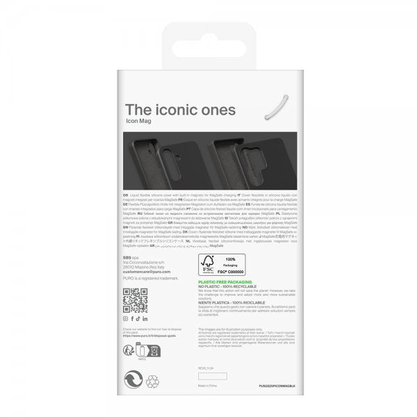 Puro Samsung Galaxy S25 Plus Deksel ICON Mag Svart