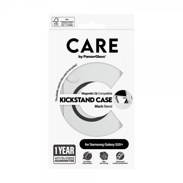 CARE by PanzerGlass Samsung Galaxy S25 Plus Deksel Kickstand MagSafe Svart