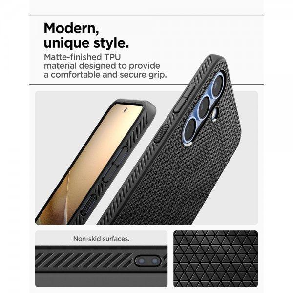 Spigen Samsung Galaxy S25 Plus Deksel Liquid Air Matte Black