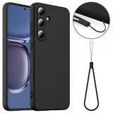 Samsung Galaxy S25 Plus Deksel med Stropp Silikon MagSafe Svart