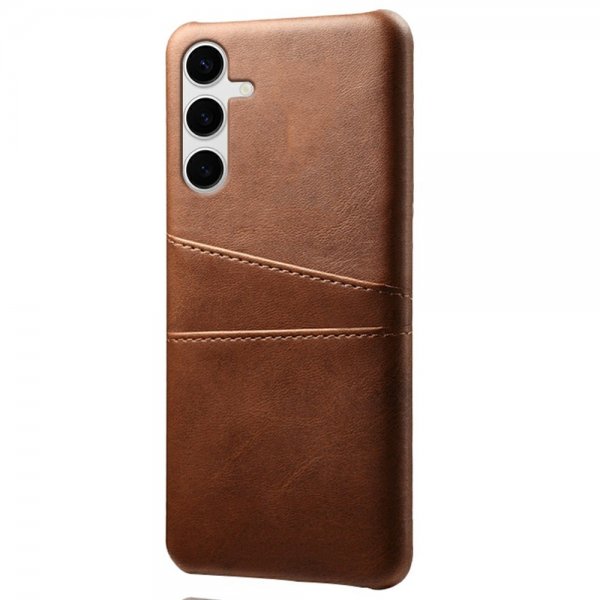Samsung Galaxy S25 Plus Deksel med To Kortlommer Mørkebrun