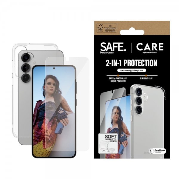 CARE by PanzerGlass Samsung Galaxy S25 Plus Deksel og Skjermbeskytter Fashion 2-in-1 Bundle