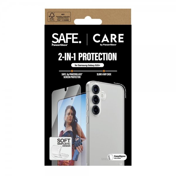 CARE by PanzerGlass Samsung Galaxy S25 Plus Deksel og Skjermbeskytter Fashion 2-in-1 Bundle