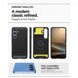 Spigen Samsung Galaxy S25 Plus Deksel Rugged Armor MagFit Matte Black