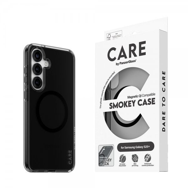 CARE by PanzerGlass Samsung Galaxy S25 Plus Deksel Smokey MagSafe Svart