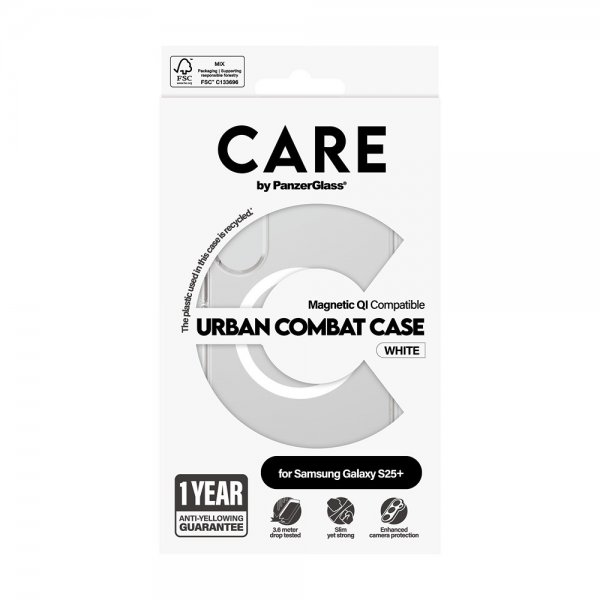 CARE by PanzerGlass Samsung Galaxy S25 Plus Deksel Urban Combat MagSafe Hvit