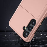 Samsung Galaxy S25 Deksel Card Slide Rosegull