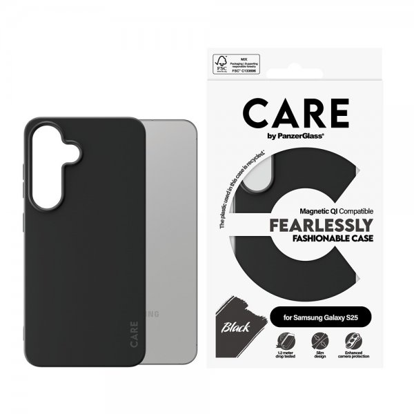 CARE by PanzerGlass Samsung Galaxy S25 Deksel Fashionable MagSafe Svart