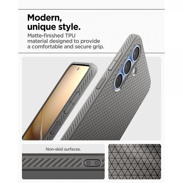 Spigen Samsung Galaxy S25 Deksel Liquid Air Marble Gray