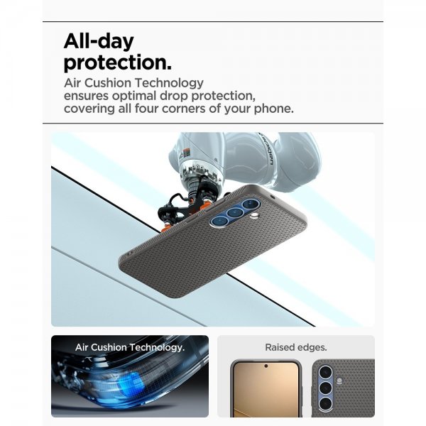 Spigen Samsung Galaxy S25 Deksel Liquid Air Marble Gray