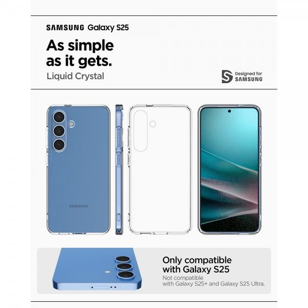 Spigen Samsung Galaxy S25 Deksel Liquid Crystal Crystal Clear