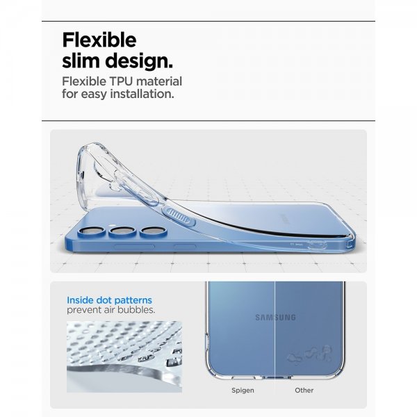 Spigen Samsung Galaxy S25 Deksel Liquid Crystal Crystal Clear