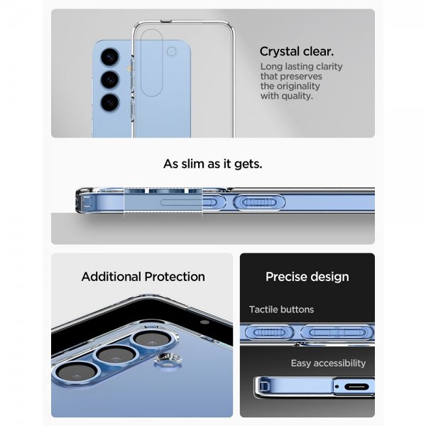 Spigen Samsung Galaxy S25 Deksel Liquid Crystal Crystal Clear