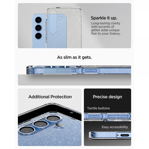 Spigen Samsung Galaxy S25 Deksel Liquid Crystal Glitter Crystal Quartz