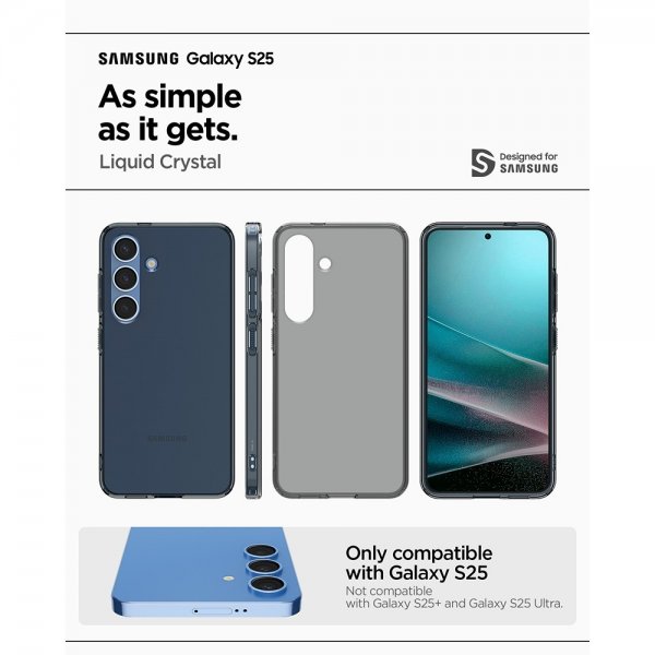 Spigen Samsung Galaxy S25 Deksel Liquid Crystal Space Crystal