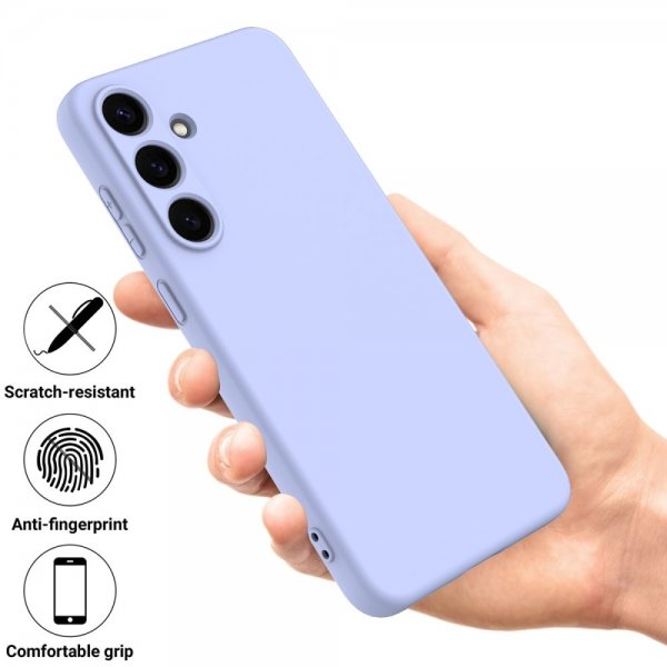 Samsung Galaxy S25 Deksel med Stropp Silikon Lilla
