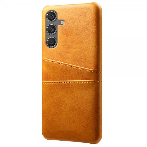 Samsung Galaxy S25 Deksel med To Kortlommer Lysebrun