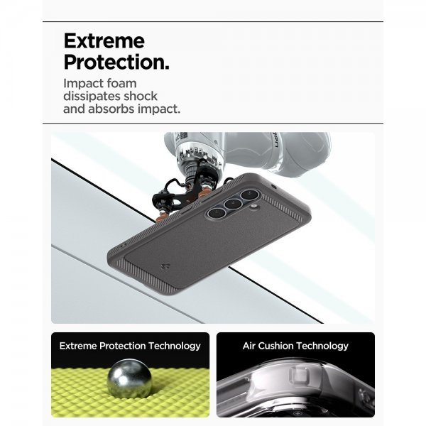 Spigen Samsung Galaxy S25 Deksel Rugged Armor MagFit Marble Gray