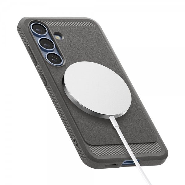 Spigen Samsung Galaxy S25 Deksel Rugged Armor MagFit Marble Gray