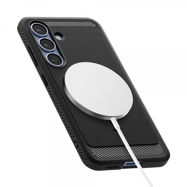 Spigen Samsung Galaxy S25 Deksel Rugged Armor MagFit Matte Black