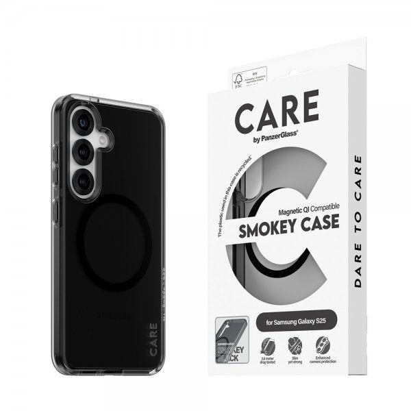 CARE by PanzerGlass Samsung Galaxy S25 Deksel Smokey MagSafe Svart