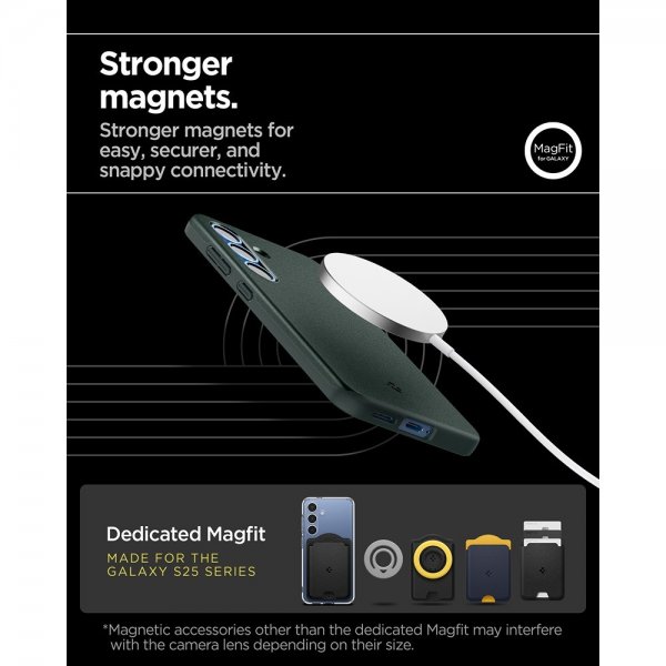 Spigen Samsung Galaxy S25 Deksel Thin Fit MagFit Abyss Green