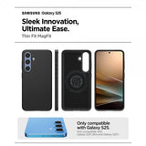 Spigen Samsung Galaxy S25 Deksel Thin Fit MagFit Svart